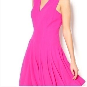 NWT Rebecca Taylor crêpe V-neck dress orchid color size 2